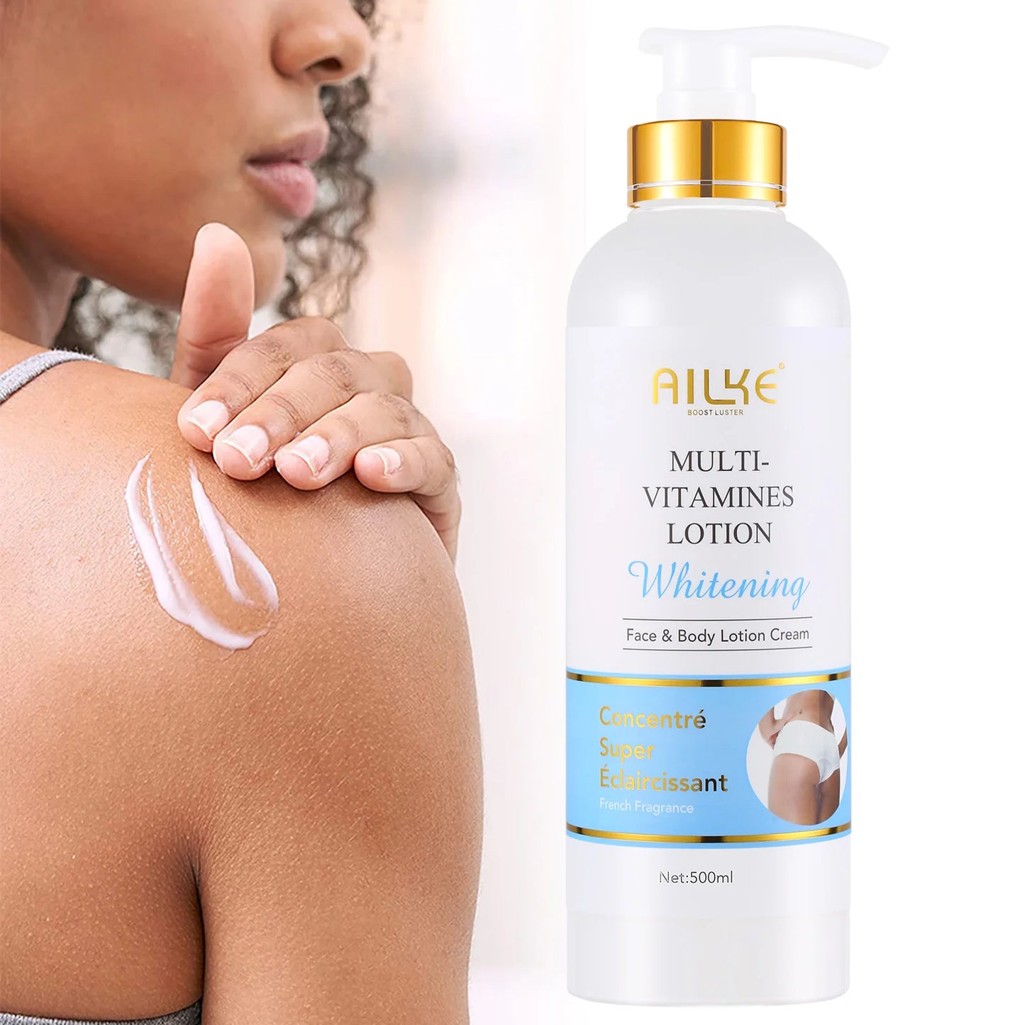 Multi Vitamin Whitening Body Lotion With Vitamins A,E,B3,B5, Increase Skin Radiance, Even Skin Tone, Moisturizer Cream