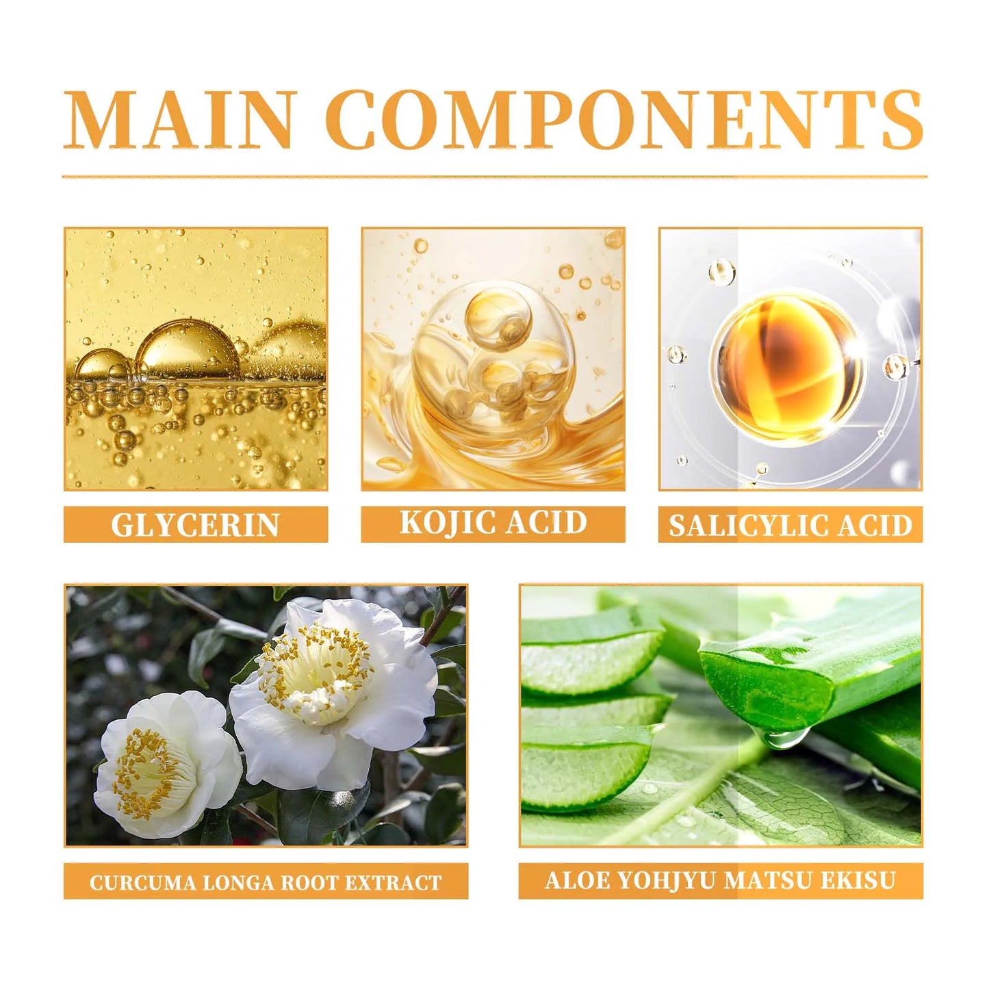 Bottled Turmeric Cleansing Pads Exfoliating Kojic Acid Pad Anti-acne Dark Spot Removal Water Oil Balance Smoother Skin