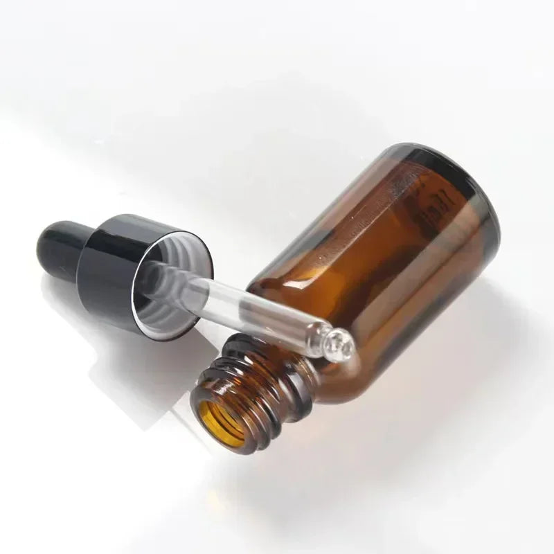 28pcs Golden Empty Dropper Bottle Essential Oil Glass Bottle Refillable Aromatherapy with Funnel Glass Eye Dropper