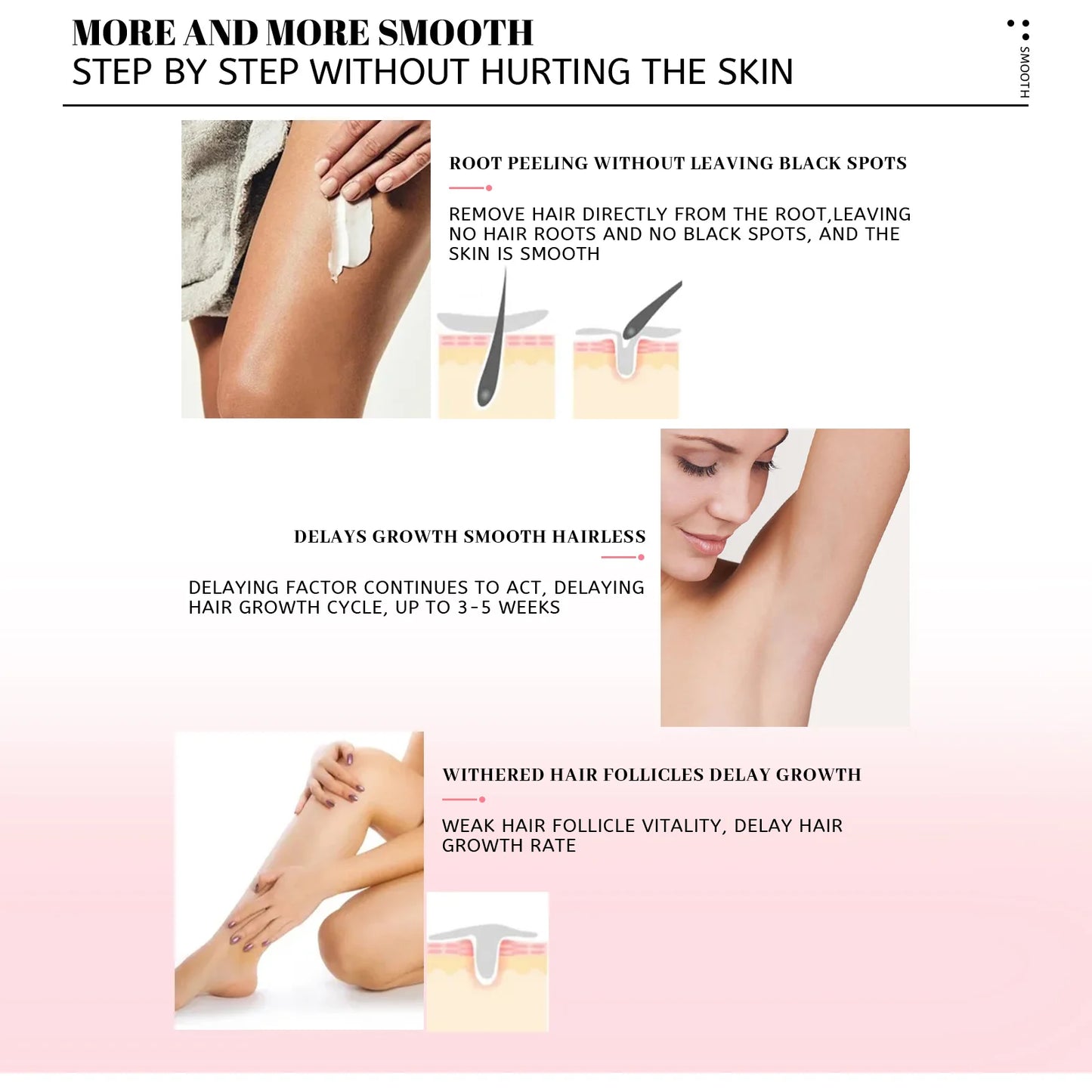 Honey Mousse Hair Removal Spray Body Foam for Armpit and Leg Hair Removal Gentle and non-irritating skin care tools