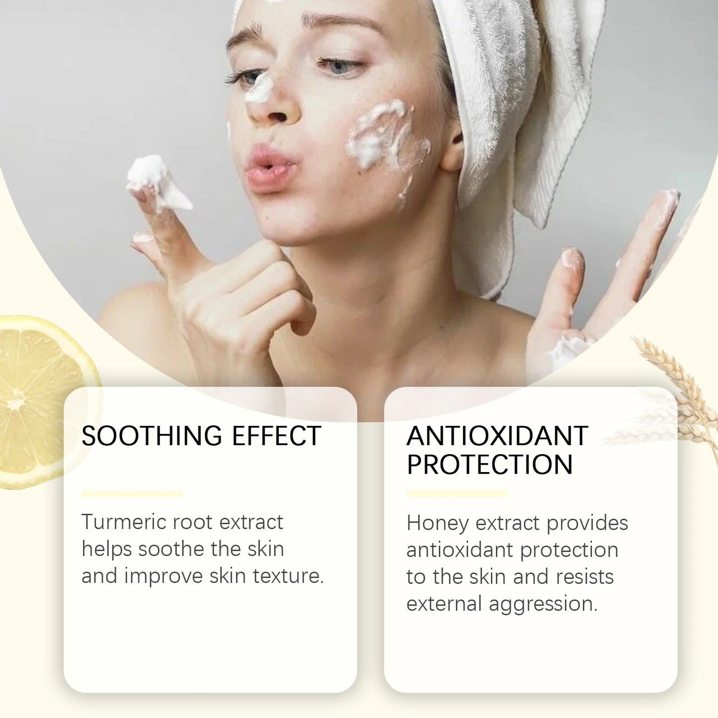 Facial Cleansing Honey Turmeric Soap for Acne Prone Skin Deep Cleansing Pores Brightening Glow Gentle Daily Cleanser Skincare