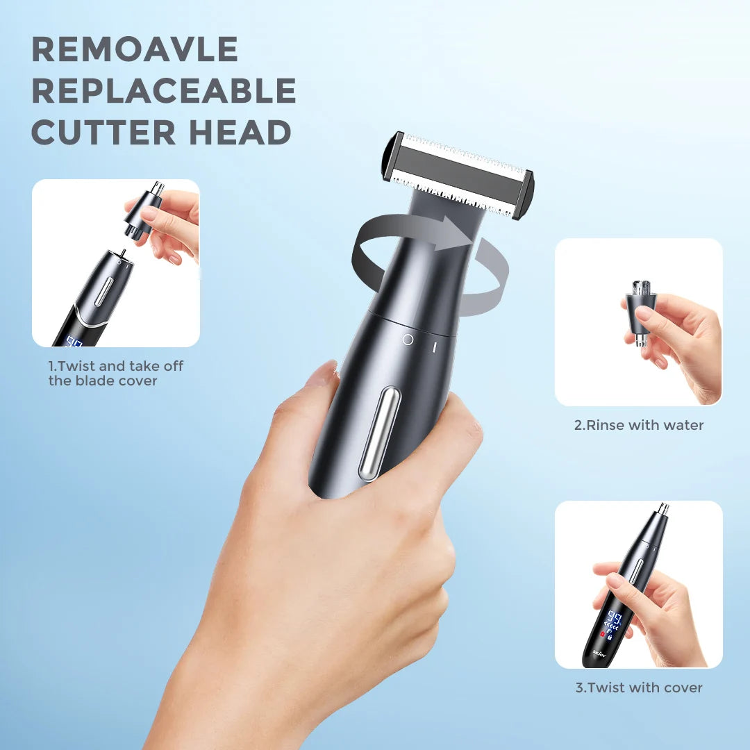 Female Electric Epilator Body Hair Trimmer for Men Multifunctional Nose Trimmer Beard Ear Eyebrow Trimmer Shaver