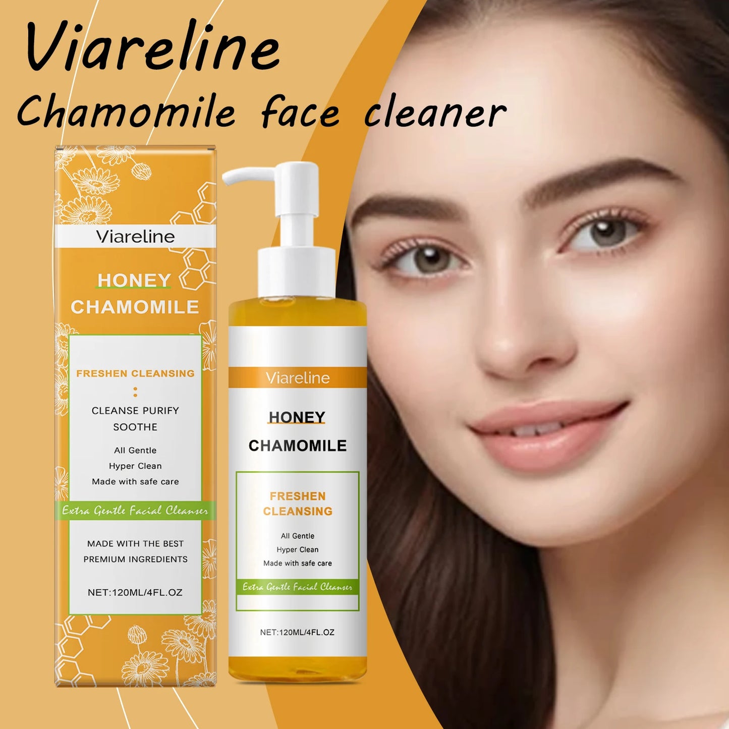 Honey Chamomile Face Cleaner Gentle Cleaning Pore Deep Moisturizing Refreshing Prevent Aging  Soothing Face Cleaner