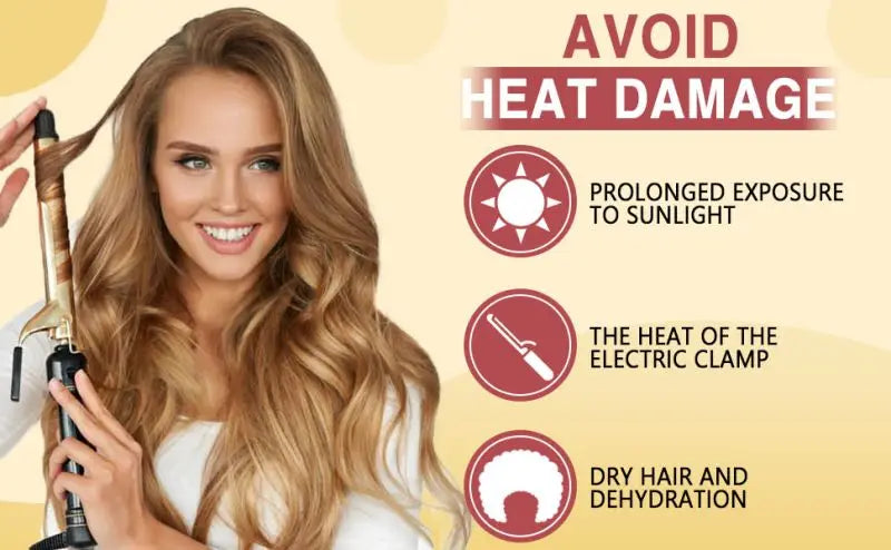 Thermal Protectant Spray Hair Growth Oil Heat Protector Serum Moisturizing Essence Conditioner Spray Satin Bonnet Detangler Comb