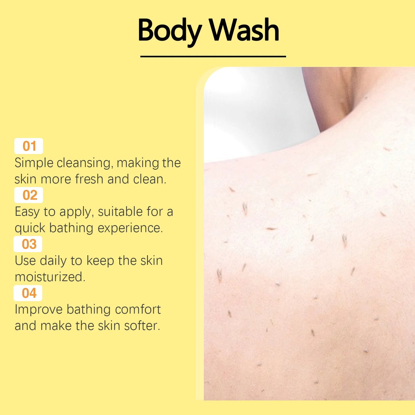 Gold Body Shower Gel Rich Foam Deeply Cleaning Body Dirt Reduce Roughness Brightening Skin Tone Refreshing Body Wash