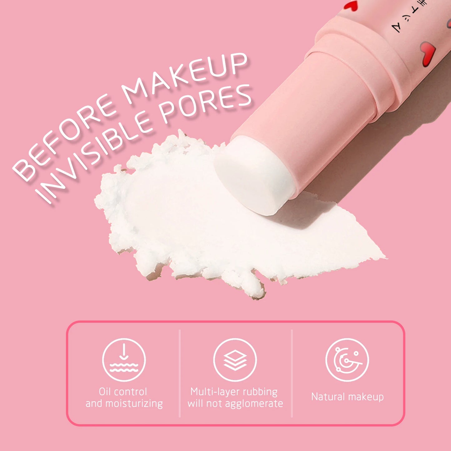 New Magical Pore Eraser Beauty Personal Care Waterproof Face Primer Stick for Mature Skin Matte Face Invisible Pore Primer Stick