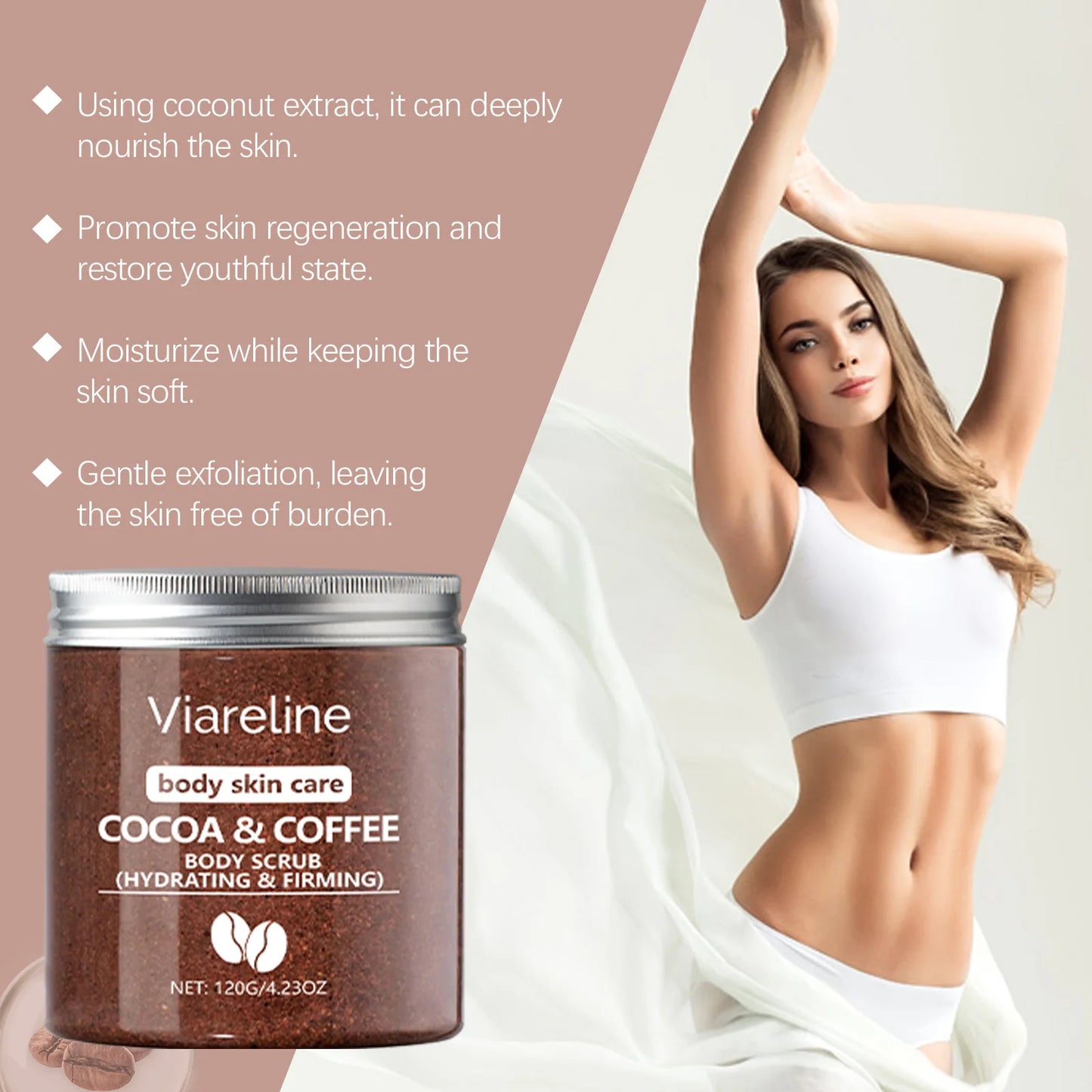 Coffee Body Scrub Cream Moisturizing Body Anti-oxidation Remove Dead Skins Improve Smoothness Soften Skin Scrub Cream
