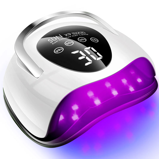 220W LED UV Light Dryer for Nails Gel Polish with 57 Lamp Beads 4 Timer Setting & LCD Touch Display Screen
