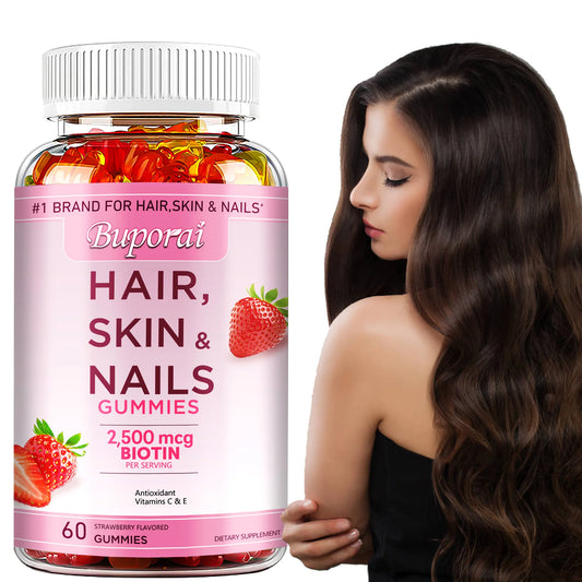 Hair, Skin and Nails Gummies - Antioxidant, Supports Healthy Hair, Skin and Nails, Maintains Vitality - 60 Gummies