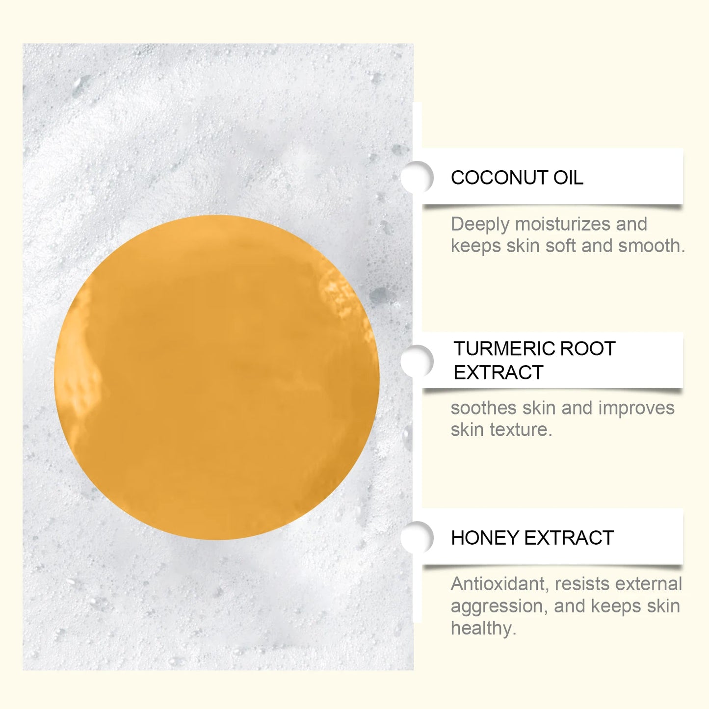 Facial Cleansing Honey Turmeric Soap for Acne Prone Skin Deep Cleansing Pores Brightening Glow Gentle Daily Cleanser Skincare