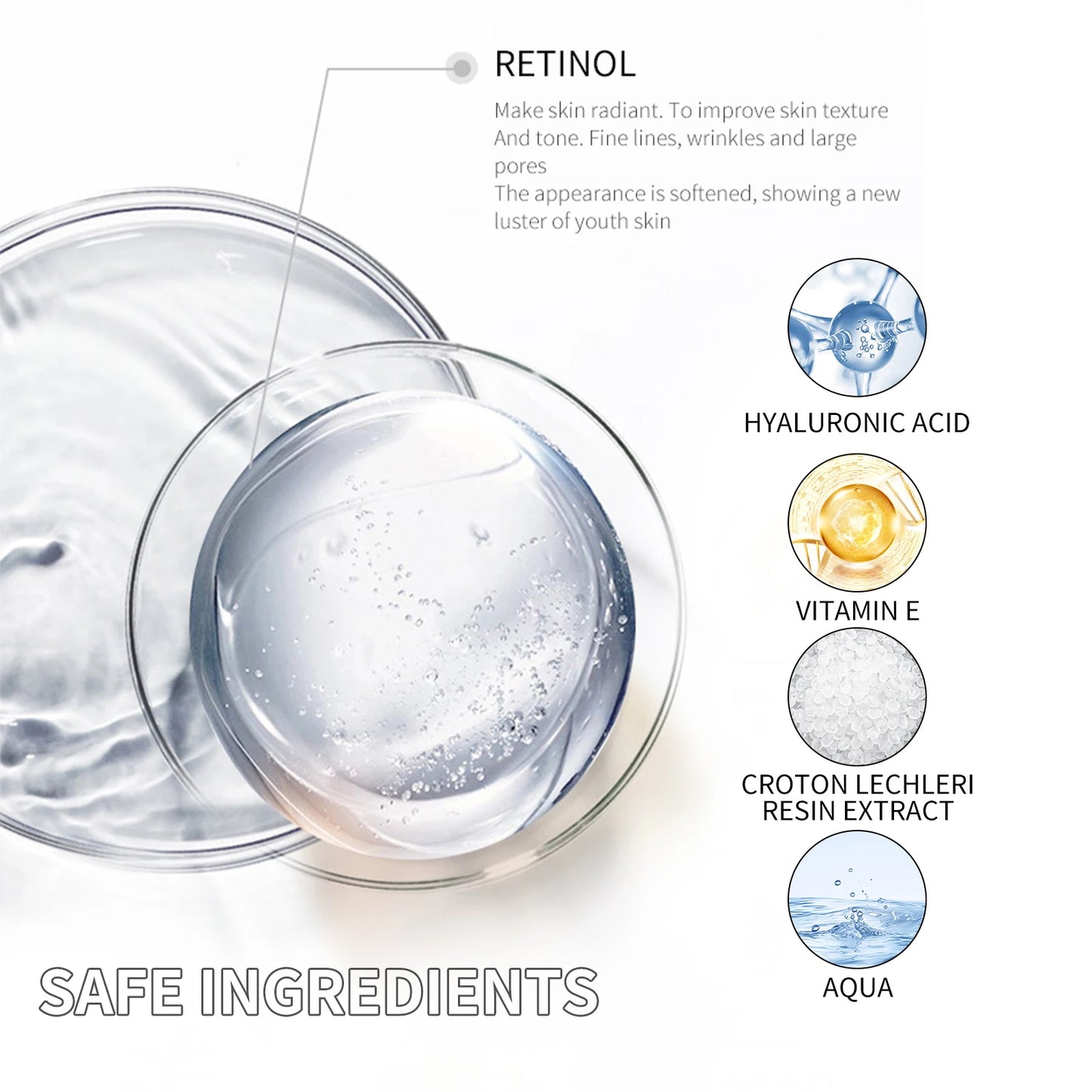 Retinol Face Cream Moisturizing Cream with Hyaluronic Acid Moisturizing Firming Brightening Facial Skincare