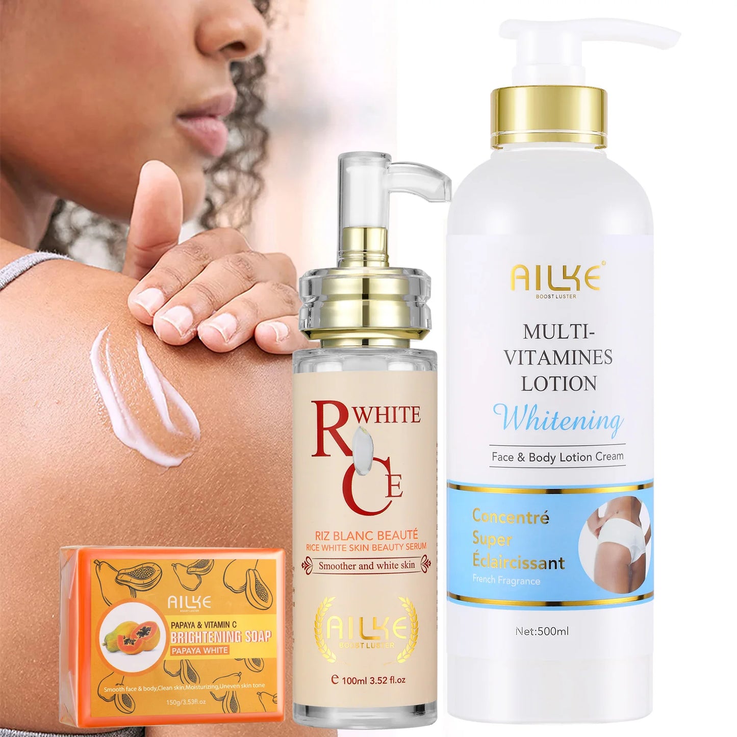 Multi Vitamin Whitening Body Lotion With Vitamins A,E,B3,B5, Increase Skin Radiance, Even Skin Tone, Moisturizer Cream